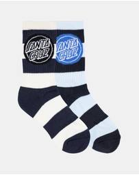 Santa Cruz - 2-Pack Reverse Dot Crew Socks - Kids-Teens