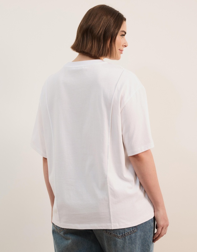 Atmos&Here Curvy - SS Cotton Boxy T-Shirt