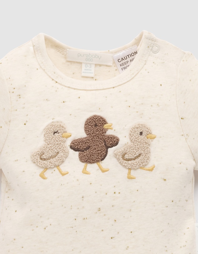 Purebaby - Appliqued Bodysuit-Kids-Babies