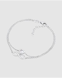 Elli Jewelry - Bracelet Zirconia Heart 925 Sterling Silver