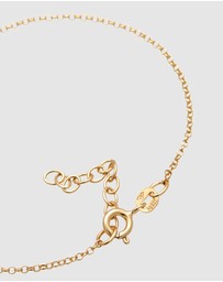 Elli Jewelry - Bracelet Flower Pendant Plain with Crystal in 925 Sterling Silver Gold Plated