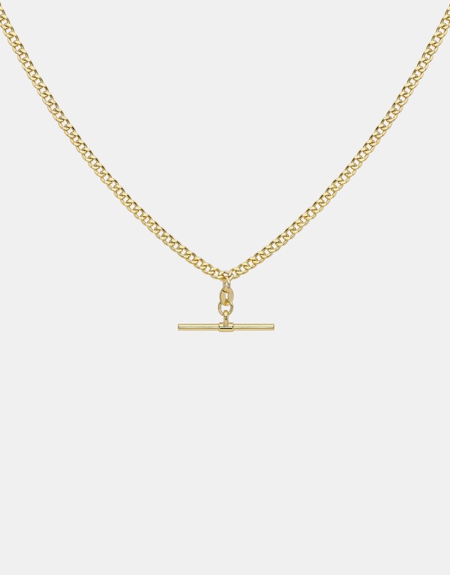 Zoe Olivia - 9K Gold T-Bar Necklace