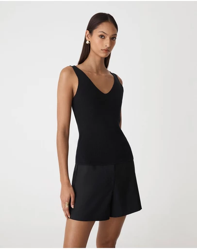 Forcast - Heidi V-Neck Knit Tank