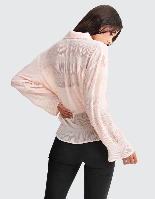Belle & Bloom - Yoko Shirred Chiffon Blouse