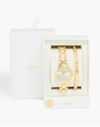 Lovisa - Gold Classic Wrist Cuff & Watch Set