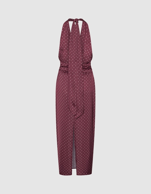 ROTATE - Dot Halterneck Scarf Dress