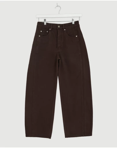 Revibe - Repaired AERE Mid Rise Barrel Leg Jeans - AU 8