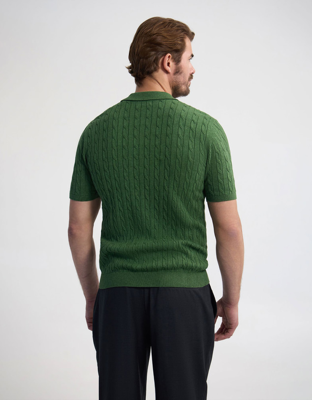 Oxford - Fernando Cable Knit Polo