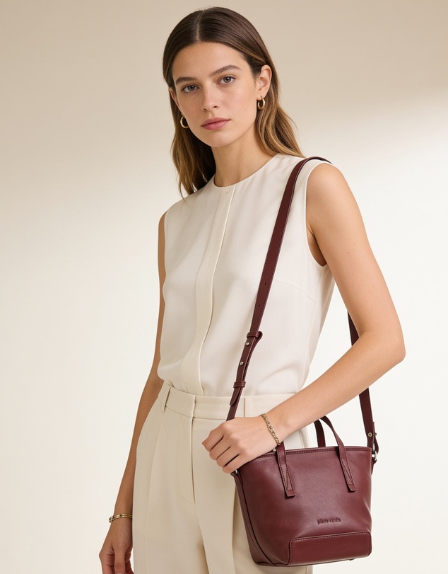 Pierre Cardin - Pierre Cardin Genuine Leather Tote Crossbody Bag
