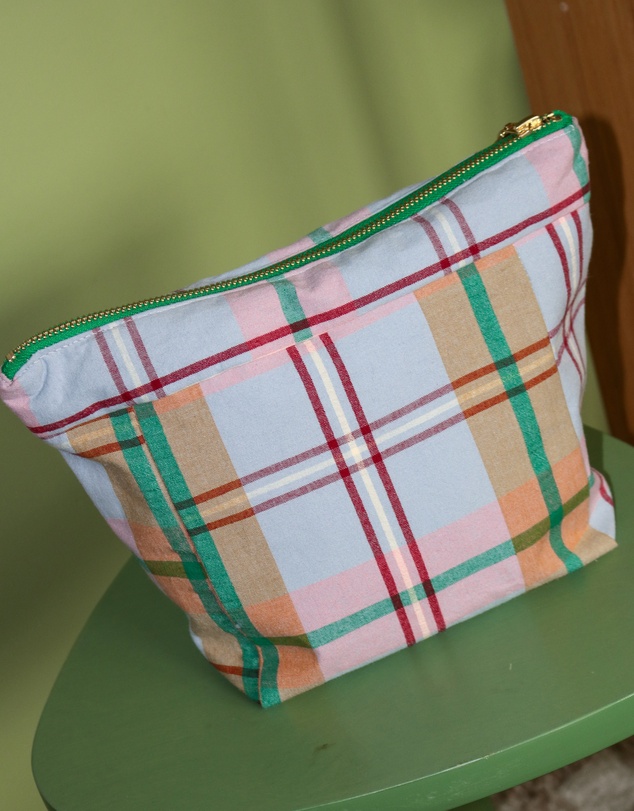 Mosey Me - Confetti Plaid Cosmetic Bag