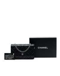 Pre-Loved by Azura Reborn - Pre-Loved CC Quilted Crinkled Patent Wallet On Chain