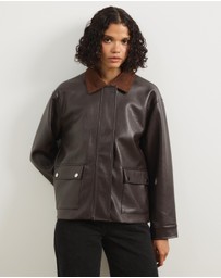 Atmos&Here - Mabel Leather Look Jacket