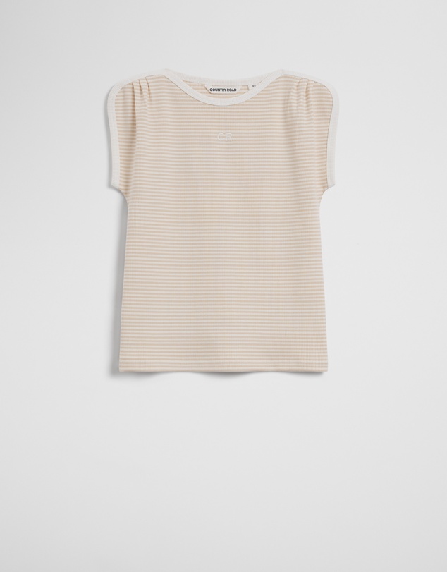 Country Road - Australian Cotton Blend Short Sleeve Stripe Rib T-shirt