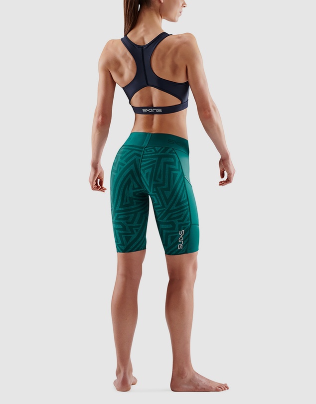 SKINS - SKINS Compression Women's Series-3 Clothing Half Tight Lt Teal Angle