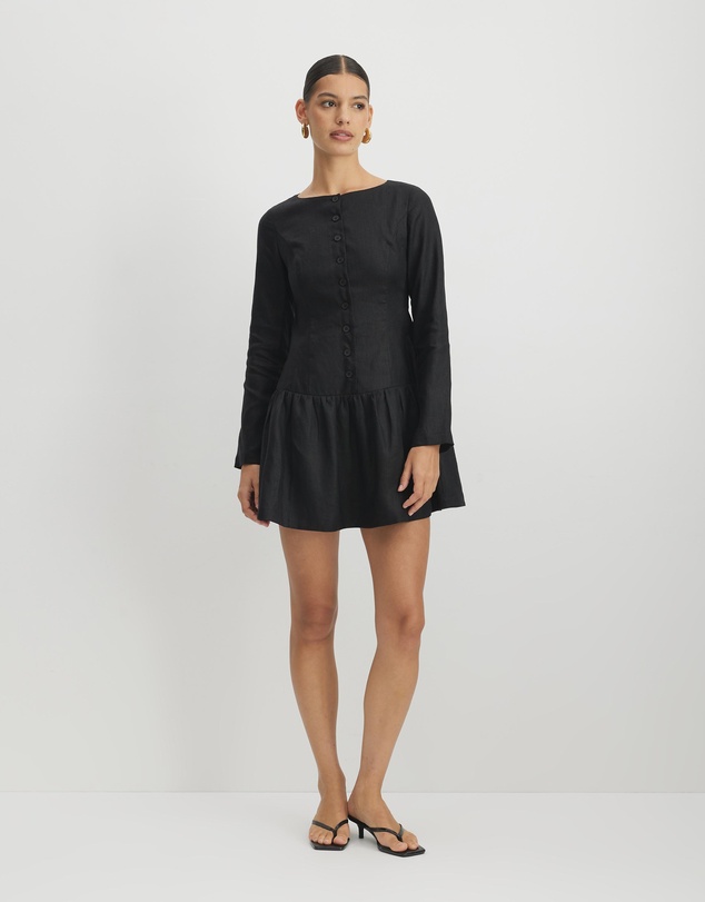 AERE - Appoline Linen Mini Dress