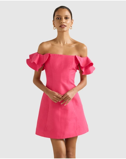 Forever New Petite - Kenzie Petite Off Shoulder Ruffle Mini Dress