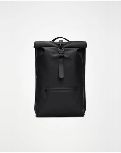RAINS - Rolltop Rucksack Black