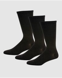 Pussyfoot - 3 Pack Non Tight Cuff Bamboo Crew Socks