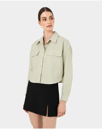 Forcast - Kyla Crop Pocket Shirt
