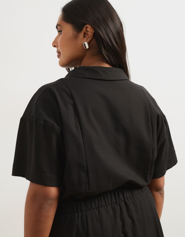 Atmos&Here Curvy - Belle Short Sleeve Shirt Maxi Dress