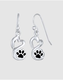 Elli Jewelry - Earrings Hanger Heart Enamel 925 Sterling Silver