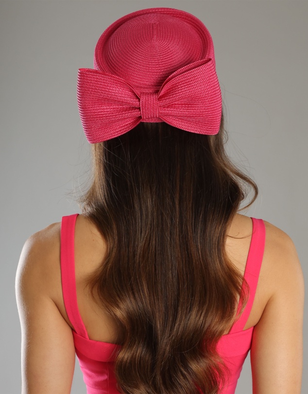 Morgan & Taylor - Tara Racewear Pillbox Hat in Hot Pink