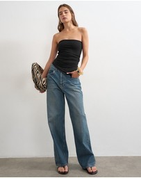 TOPSHOP - Madison Spild Side Bandeau Top