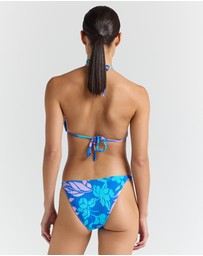 Poolside Paradiso - Vanuatu Side Bind Bikini Bottom - Ocean