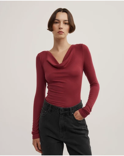 Witchery - Cowl Neck Long Sleeve Top