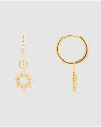 Wanderlust + Co - Sunseeker Charm Huggie Earrings