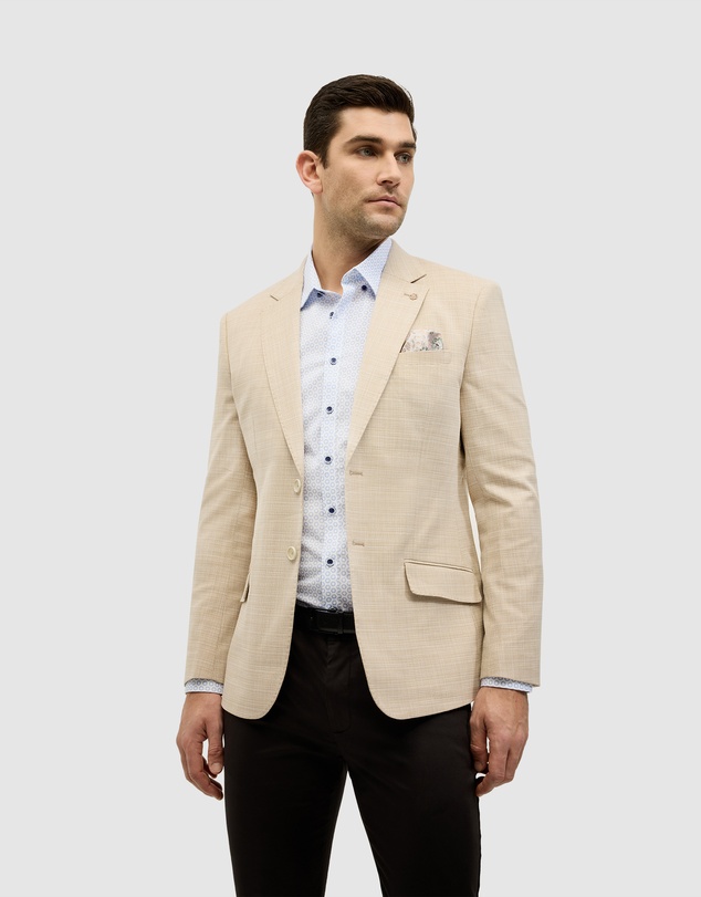 Politix - Single Breasted Textured Tailored Blazer