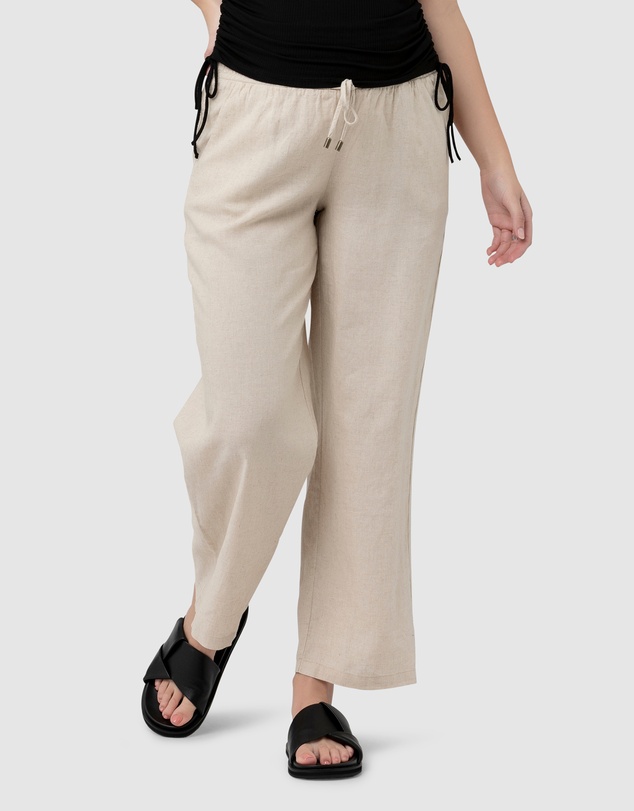 Ripe Maternity - Indi Wide Leg Linen Pant