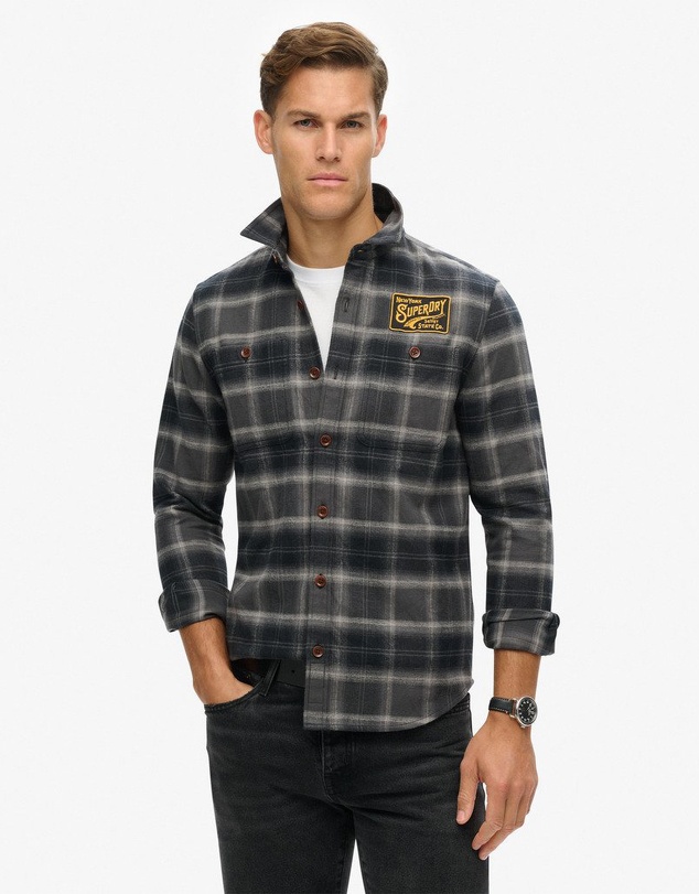 Superdry - Embroidered Check Overshirt