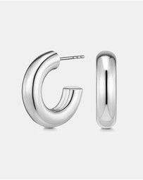 Mestige - De Sol Hoops - Silver Plated