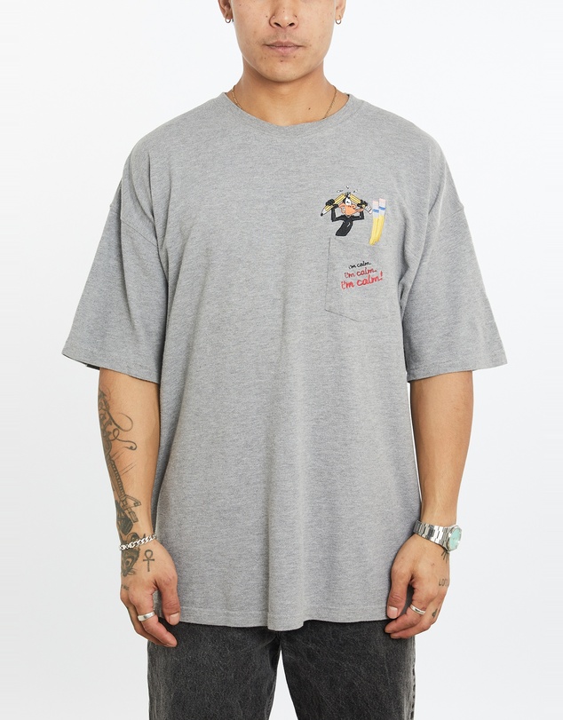Vintage by The Real Deal - Pre Loved - Vintage 1999 Daffy Duck Looney Tunes Cartoon Cartoon Pocket Tee