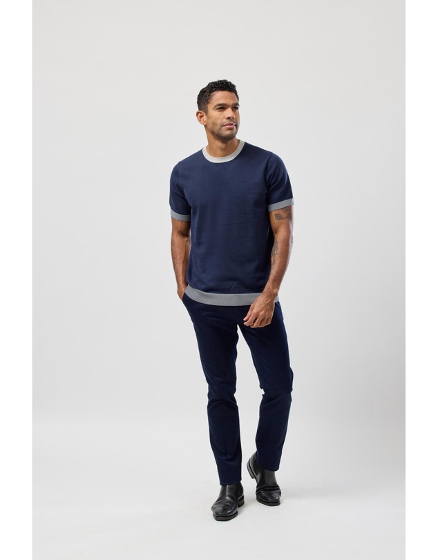 Brooksfield - Crew Neck Knitted Tee