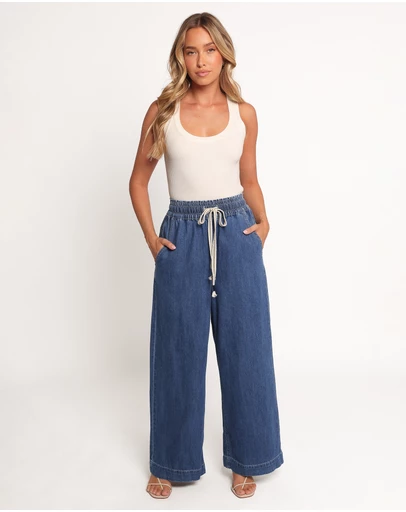 Petal & Pup - Jenni Wide Leg Pant - Denim