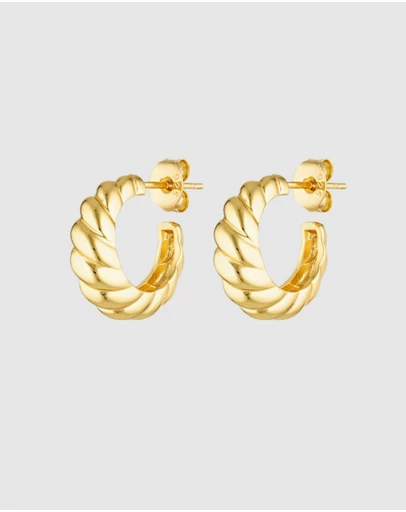 HOUSE OF SLANI - Twisted Chunky Gold Hoops