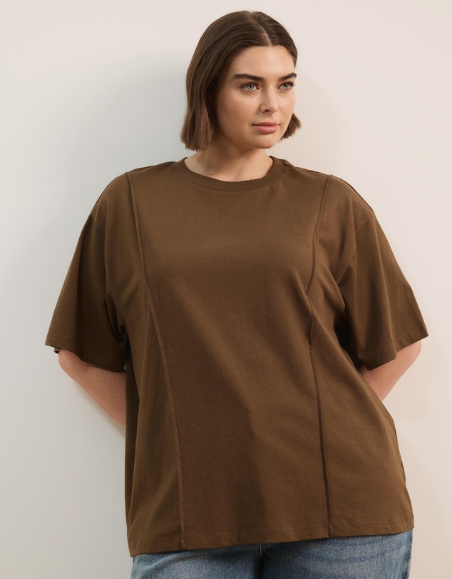 Atmos&Here Curvy - SS Cotton Boxy T-Shirt