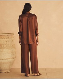 AUR OCEA - Gathered Wide Leg Pants