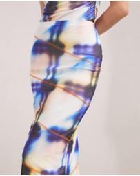 Dazie - Twilight Twinkle Recycled Mesh Midi Skirt