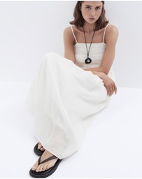 UNISON - Ramie Shirred Dress