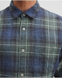 Country Road - Regular Fit Linen Checked Shirt