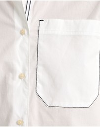 Oxford - Ariel Tape Trim Cotton Shirt