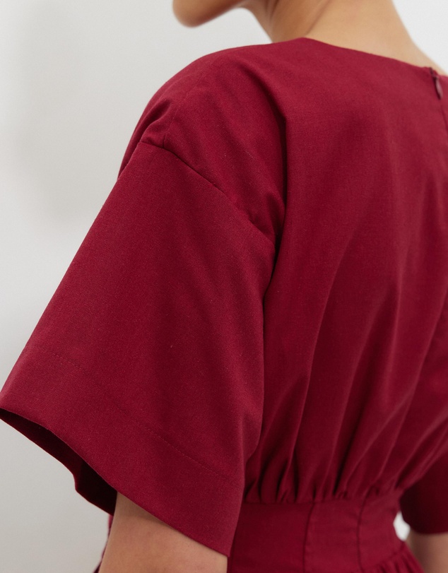 Calli - Glehn Linen Blend Mini Dress