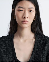 & Other Stories - Tie-Front Jacquard Mini Dress