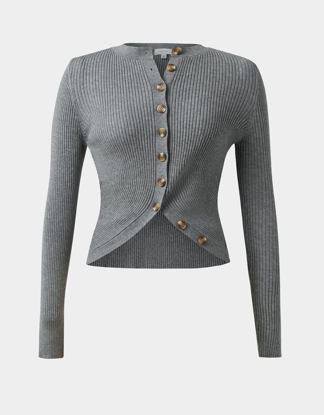 Forcast - Abaya Button Crop Knit
