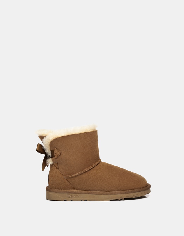 EVERAU - EverAU Ugg Mini Back Bow Sheepskin Upper UGG Boots