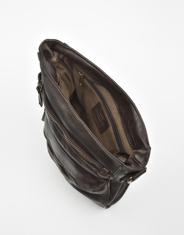 Cobb & Co - Mawson Washed Leather Multiple Pocket Crossbody