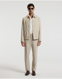 Calibre - Linen Cotton Twill Shirt Jacket Natural